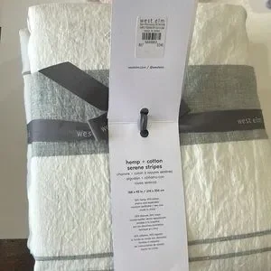 West Elm Serene Stripes Duvet Cover